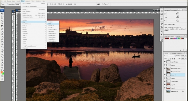 Creation of coucher du soleil (SUNSET): Step 8